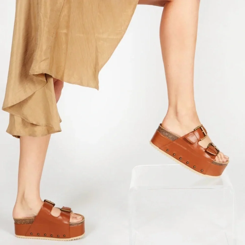 Free People x Intentionally Cooper-2 Platform Sandal size 9.5-10 NEW